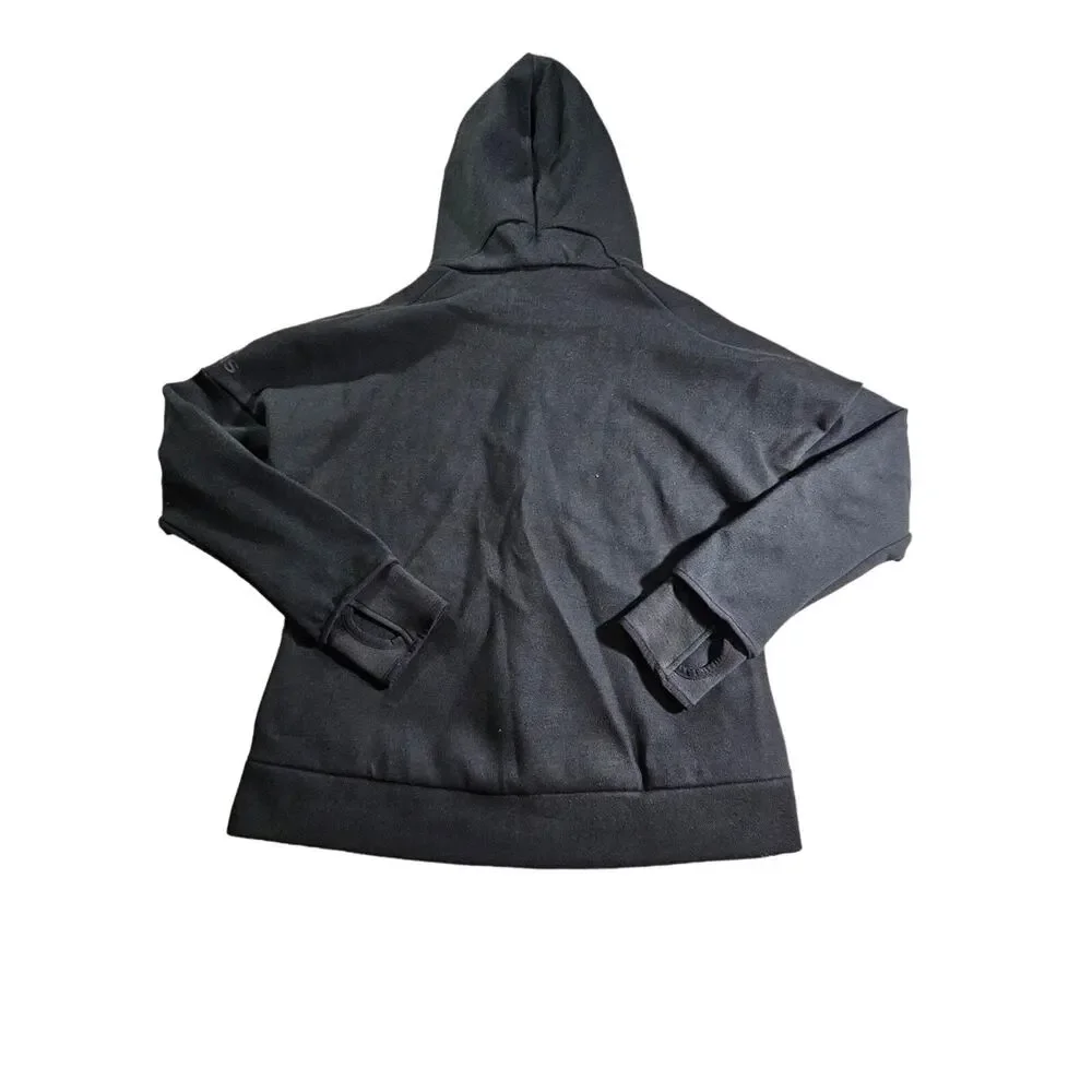 MENS Adidas full zip black logo hoodie size large (HRB)